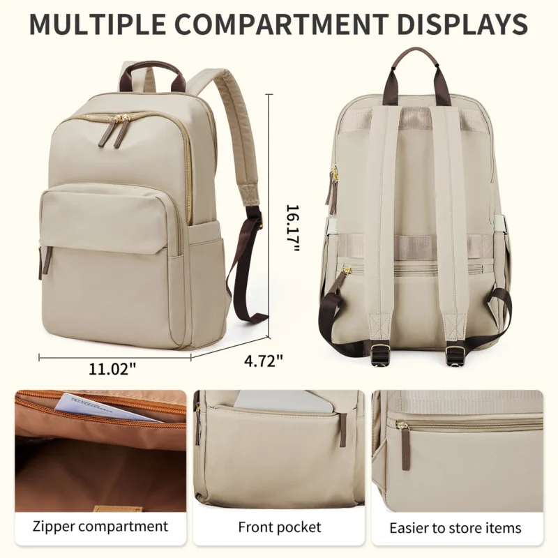 Premium Nylon Large Capacity Backpack with Laptop Compartment for School, Work & Travel - Image 2