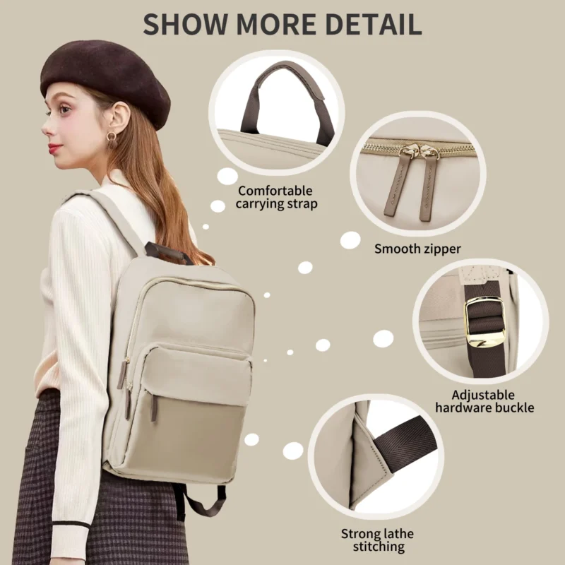 Premium Nylon Large Capacity Backpack with Laptop Compartment for School, Work & Travel - Image 5