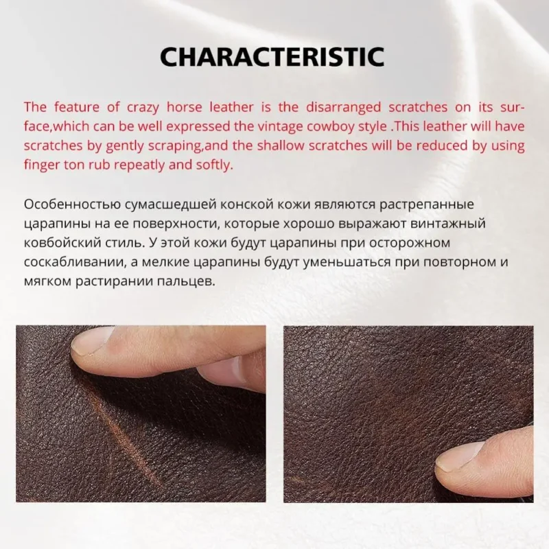 Vintage Crazy Horse Leather Messenger Bag Men's Large Capacity Travel Shoulder Tote with Laptop Compartment - Image 2