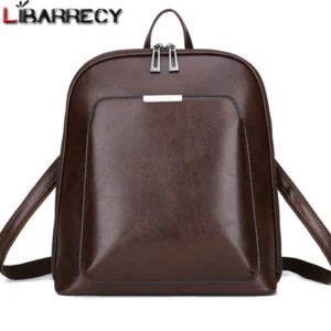 Vintage Top Grain Leather Women's Backpack with Multiple Compartments for Travel and Everyday Use