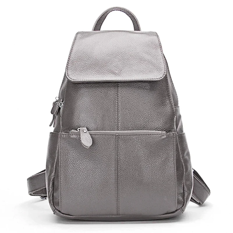 Premium Yellow Genuine Leather Women's Travel Backpack with Multi-Compartment Design - Image 10
