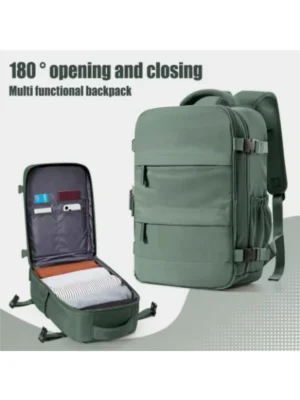Premium Oxford Unisex Expandable Laptop Backpack with Cabin Size Travel Compartment
