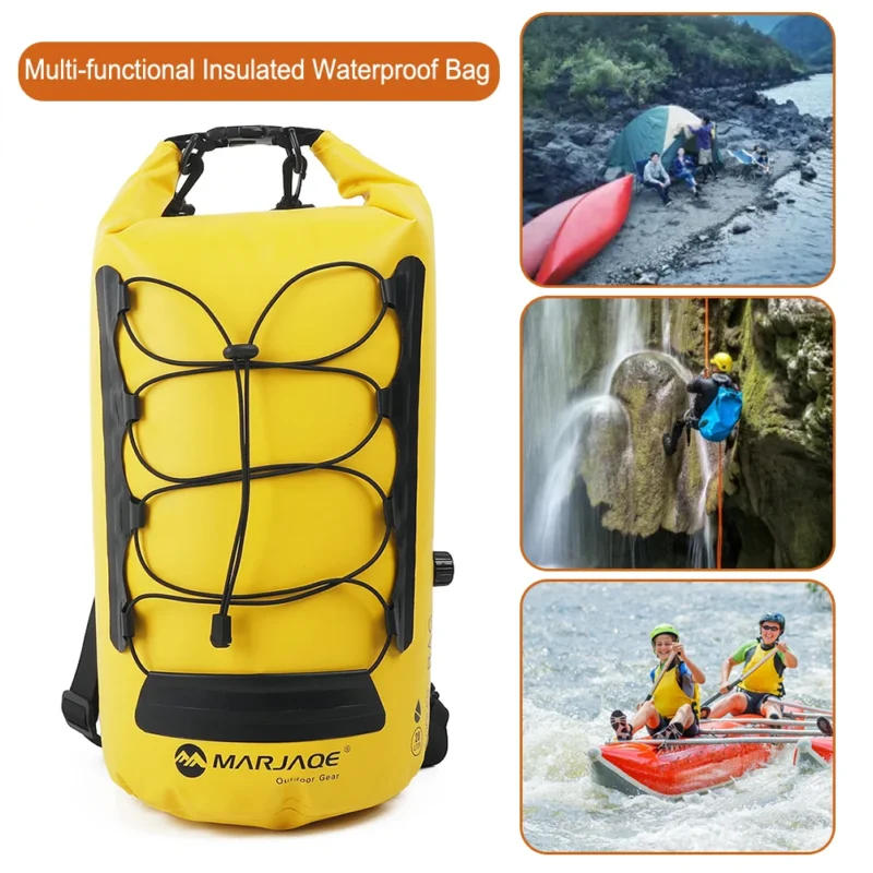 Premium 20L Waterproof Roll Top Backpack with Wet-Dry Separation for Water Sports and Outdoor Adventures - Image 5