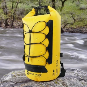 Premium 20L Waterproof Roll Top Backpack with Wet-Dry Separation for Water Sports and Outdoor Adventures