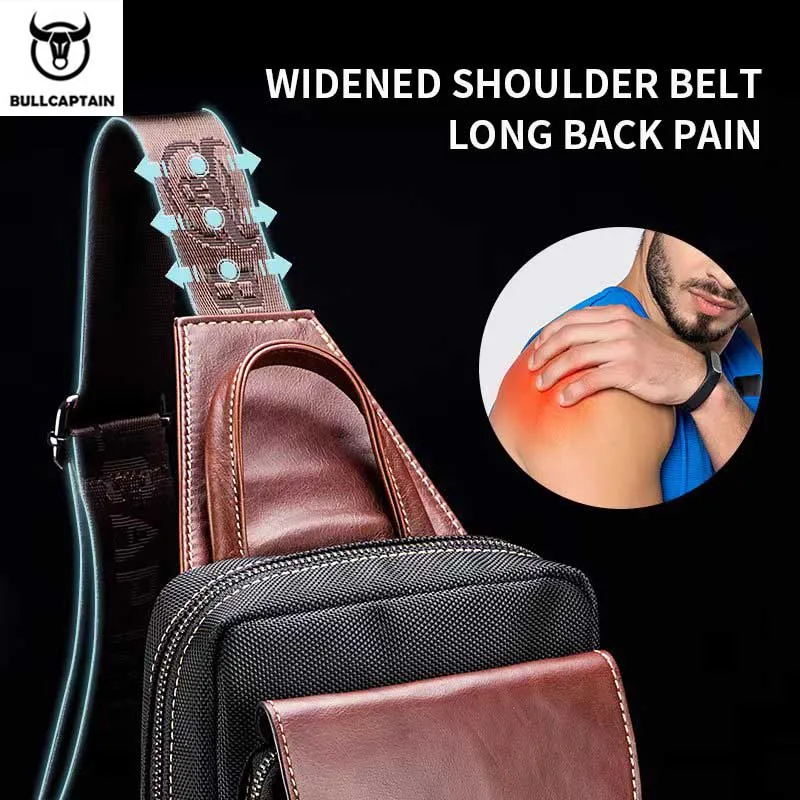 Men trying different leather backpack styles to find the perfect match
