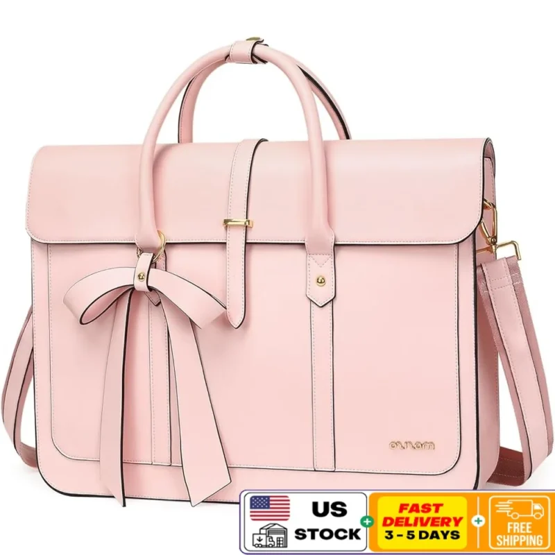 Premium Vegan Leather 15.6" Women's Convertible Laptop Backpack Tote with Multiple Compartments