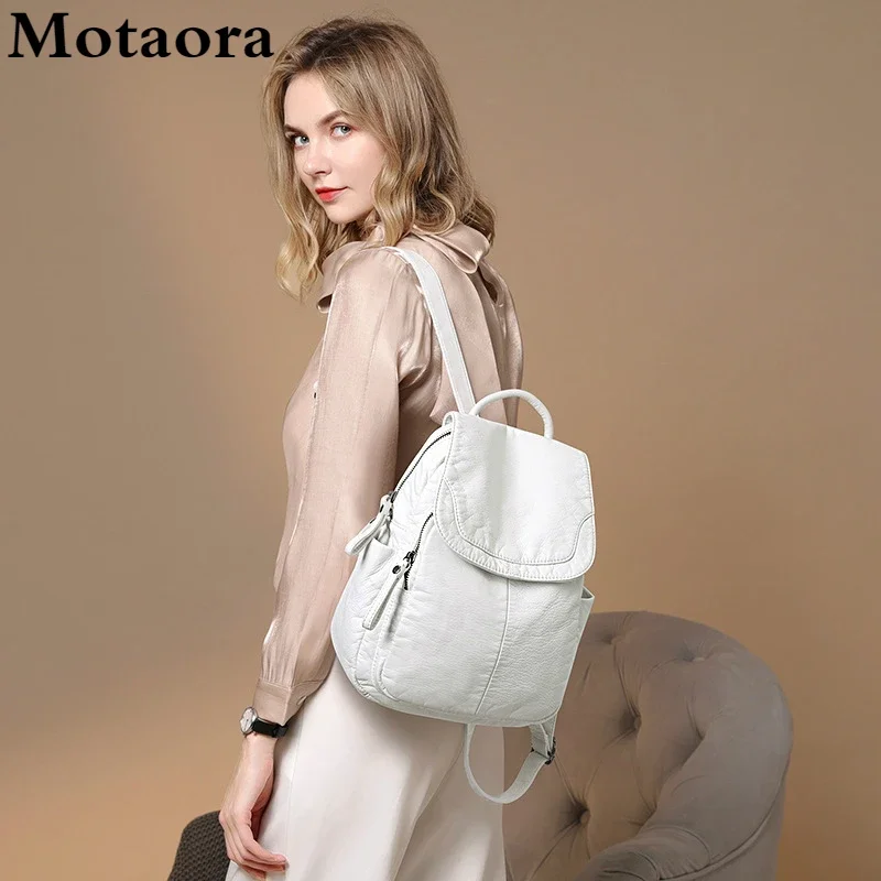 Women's Leather Travel Backpack