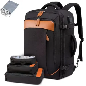 Premium 40L Expandable Waterproof Travel Backpack with Laptop Compartment and Multi-Function Storage