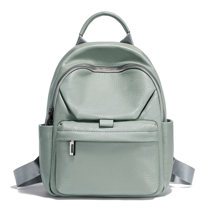 Premium Soft Genuine Leather Women's Backpack Purse with Anti-theft Protection and Multiple Compartments - Image 8