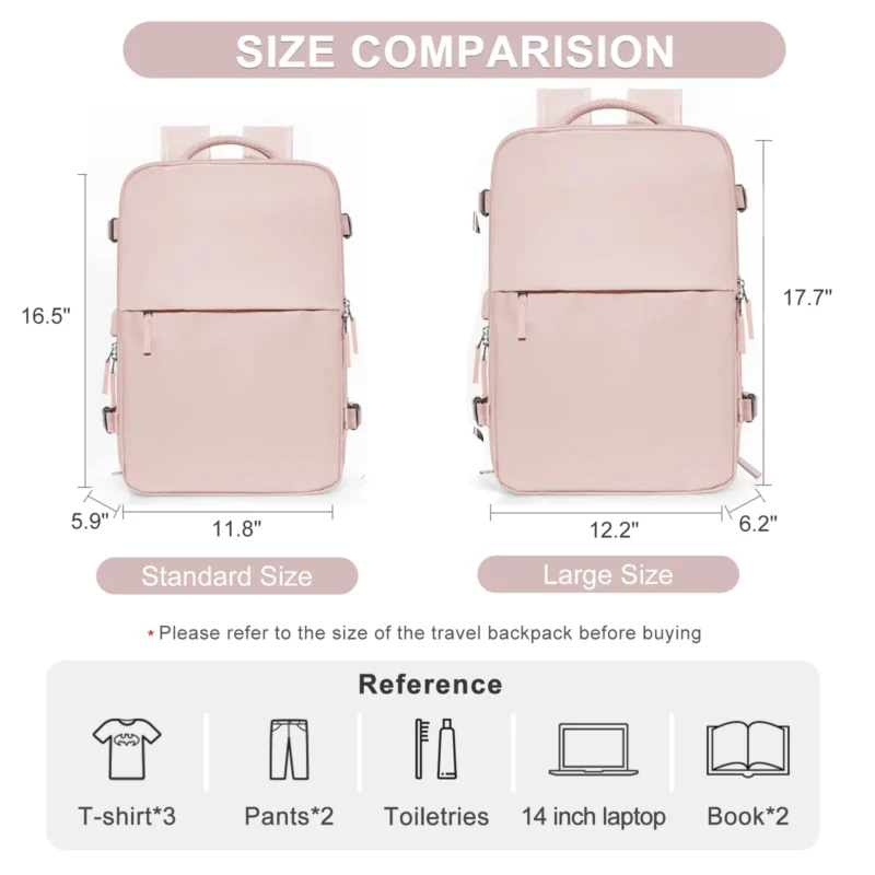 Premium Nylon Travel Backpack with Laptop Compartment for College, Work and Air Travel - Image 6