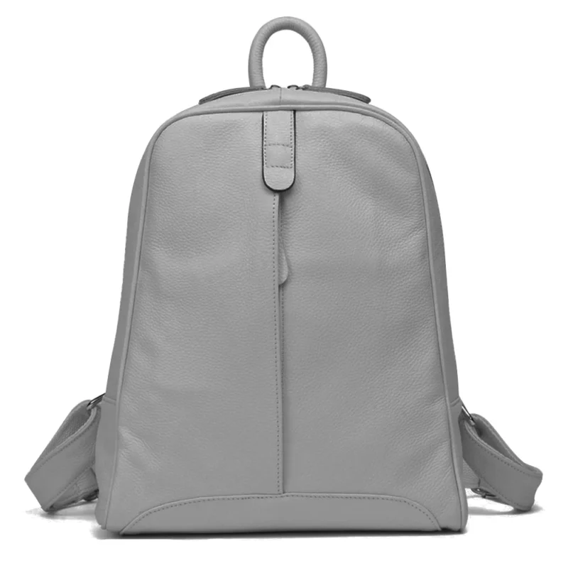 Premium Genuine Cow Leather Women's Fashion Backpack with Multiple Compartments for Travel and School - Image 12