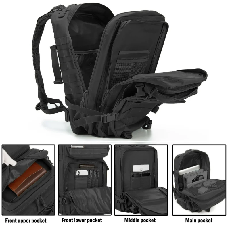 Premium Tactical Military 30/50L Backpack for Hiking, Trekking and Outdoor Survival - Image 4