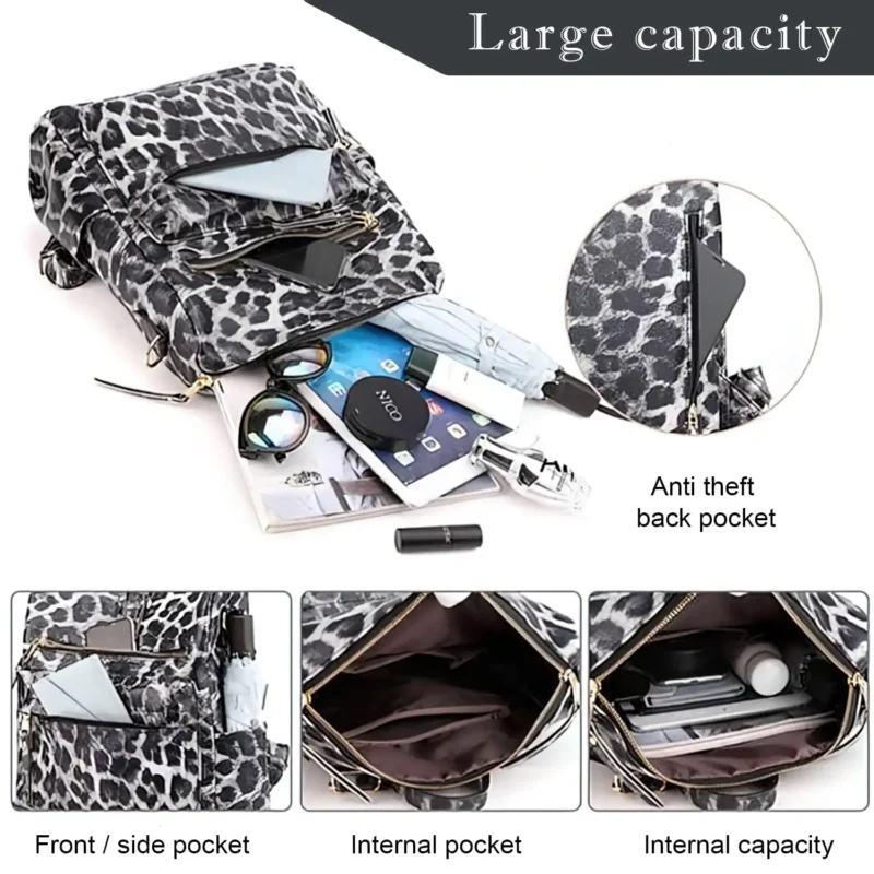 Premium Vintage Brown Leather Women's Convertible Backpack Purse for Travel and Everyday Use - Image 4