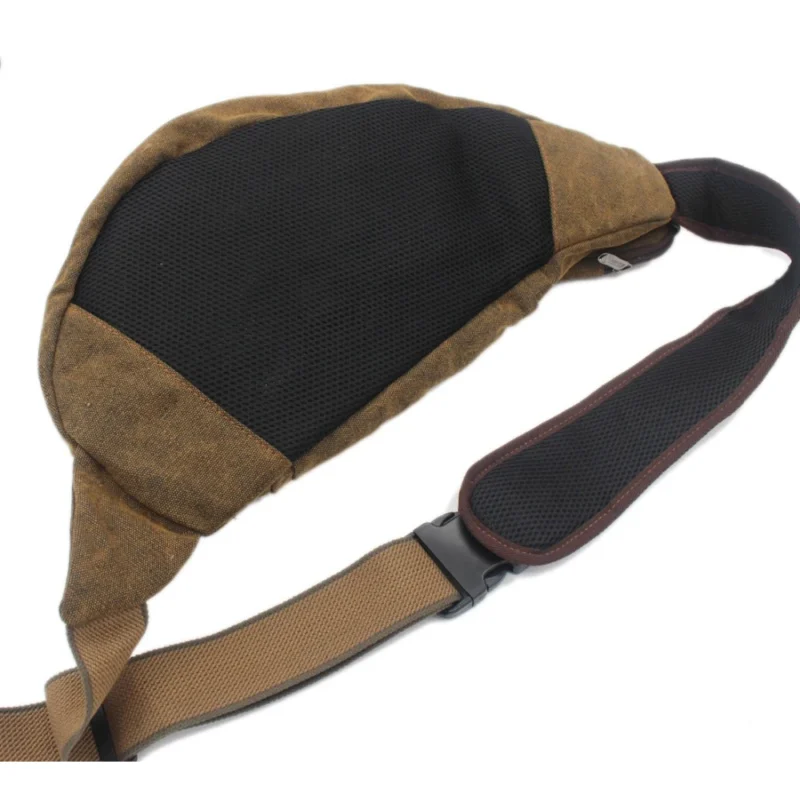 Canvas Crossbody Sling Backpack Men's Travel Messenger Chest Bag with Multiple Pockets - Image 4