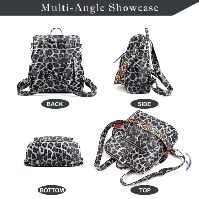 Premium Vintage Brown Leather Women's Convertible Backpack Purse for Travel and Everyday Use - Image 2