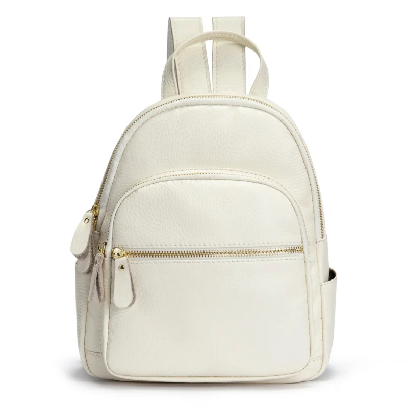 Premium Genuine Leather Women's Laptop Backpack with Anti-theft Protection - Image 9