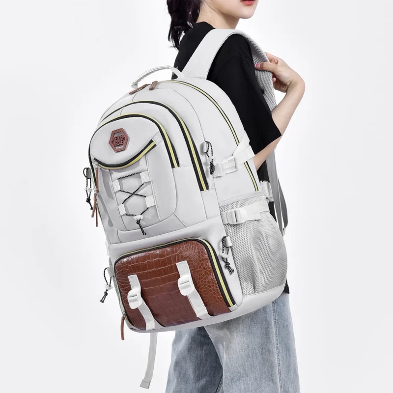 Premium Oxford Waterproof Travel Backpack with Multiple Compartments for Outdoor Adventures - Image 4