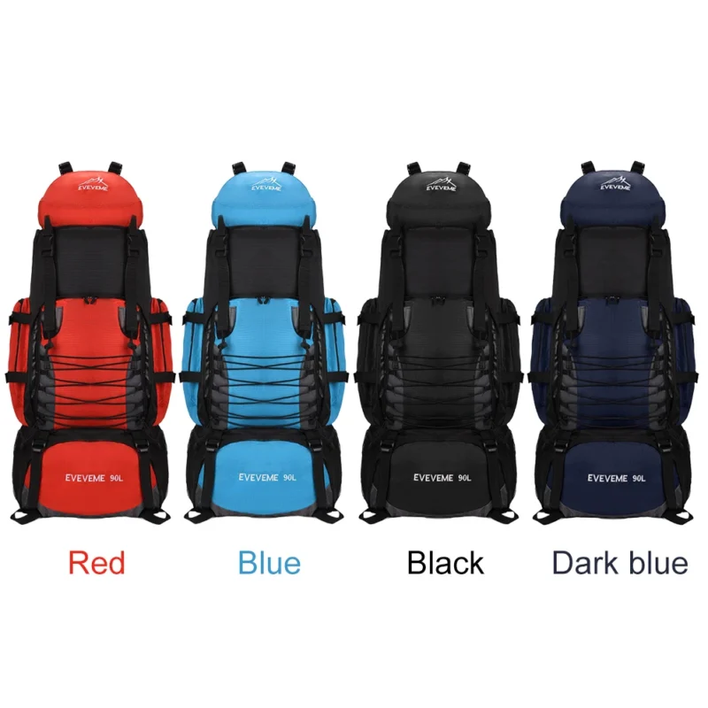 Premium 90L Unisex Tactical Hiking Backpack with Rain Cover and External Frame Support - Image 3