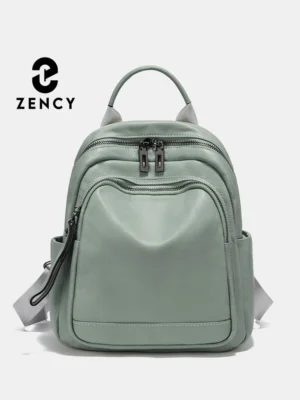 Premium Genuine Cowhide Leather Women's Travel Backpack with Multi-Compartment Organization