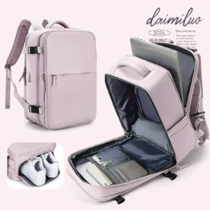 Premium Nylon Travel Backpack with Laptop Compartment for College, Work and Air Travel