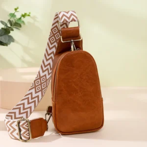 Vintage Black PU Leather Women's Sling Backpack with Guitar Strap for Everyday Casual Use