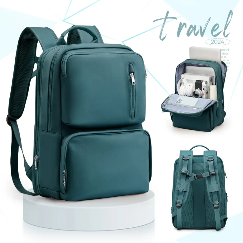 Durable Nylon Travel Backpack with 15.6 Inch Laptop Compartment for Women and Men - Image 10