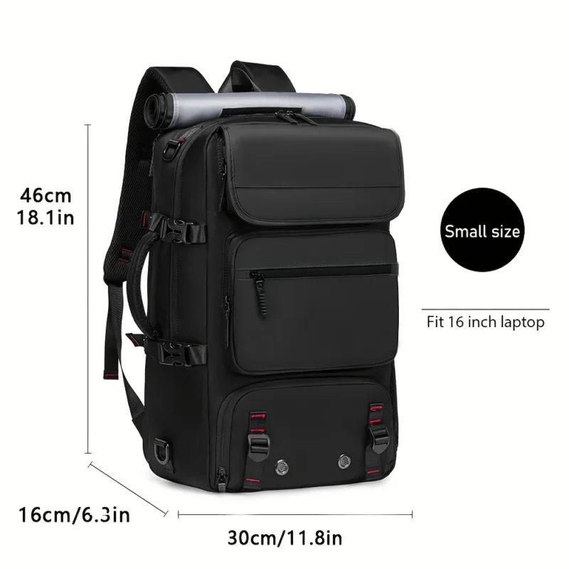 Multi-functional Nylon Travel Backpack with Convertible Handbag Design - Image 6
