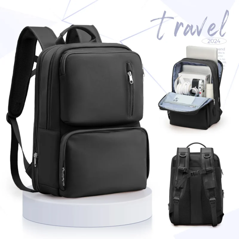 Durable Nylon Travel Backpack with 15.6 Inch Laptop Compartment for Women and Men - Image 8