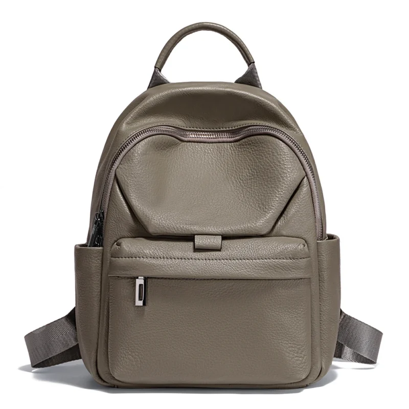 Premium Soft Genuine Leather Women's Backpack Purse with Anti-theft Protection and Multiple Compartments - Image 11