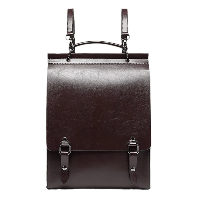 Premium Cowhide Leather Women's Convertible Backpack Purse with Multi-Compartments for Everyday Use - Image 7