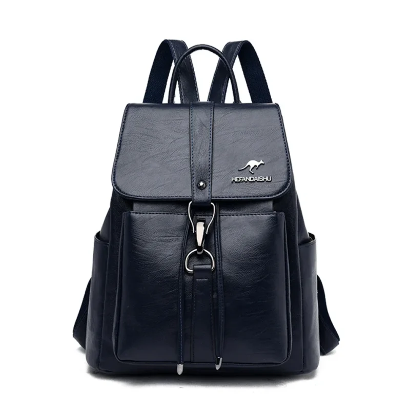 Premium Soft Sheepskin Leather Women's Backpack with Multiple Compartments for Everyday Use - Image 7