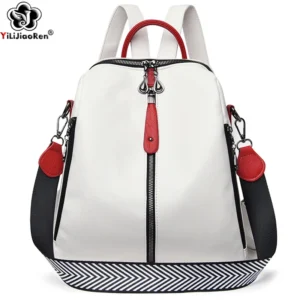 Premium Soft Leather Women's Backpack with Multiple Compartments for Travel and Daily Use