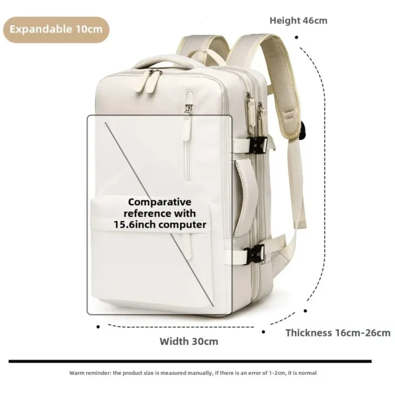 Compact 40x30x20cm Oxford Travel Backpack with Laptop Compartment for Airplane Cabin Luggage - Image 6