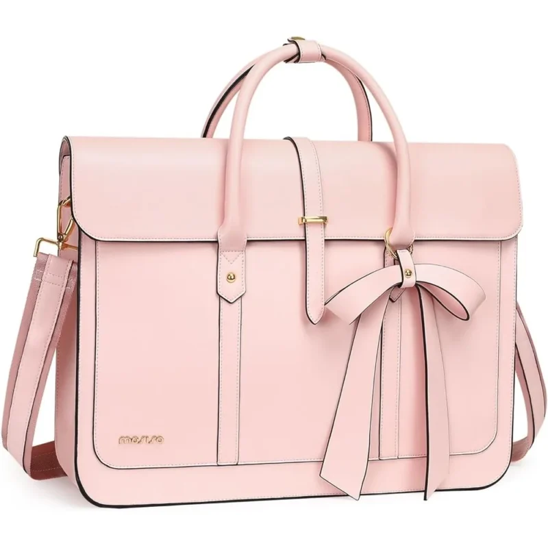 Premium Vegan Leather 15.6" Women's Convertible Laptop Backpack Tote with Multiple Compartments - Image 2