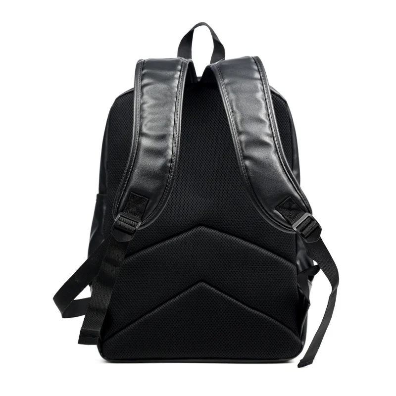 PU leather backpack with reinforced seams and quality hardware for extended classroom durability