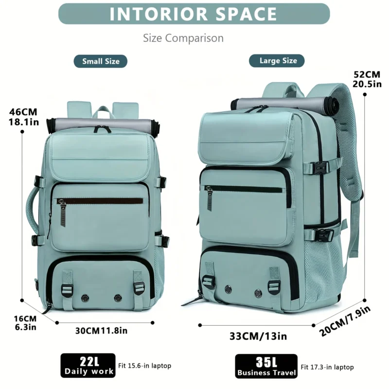 Multi-functional Nylon Travel Backpack with Convertible Handbag Design - Image 2