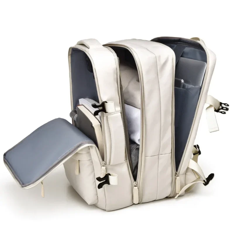 Compact 40x30x20cm Oxford Travel Backpack with Laptop Compartment for Airplane Cabin Luggage - Image 3