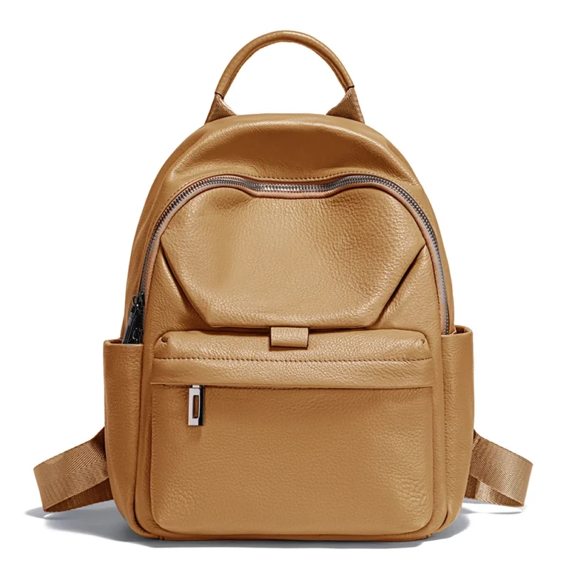 Premium Soft Genuine Leather Women's Backpack Purse with Anti-theft Protection and Multiple Compartments - Image 10