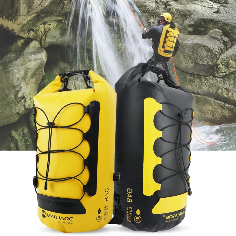 Premium 20L Waterproof Roll Top Backpack with Wet-Dry Separation for Water Sports and Outdoor Adventures - Image 2