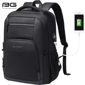 Premium Oxford Multi-Compartment Laptop Backpack for Men with USB Charging Port and Travel Organization