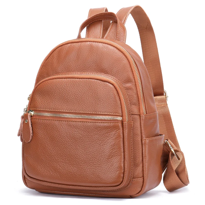 Premium Genuine Leather Women's Laptop Backpack with Anti-theft Protection - Image 11