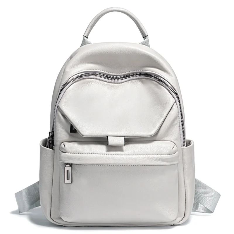 Premium Soft Genuine Leather Women's Backpack Purse with Anti-theft Protection and Multiple Compartments - Image 9