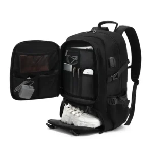 Premium 80L Large Capacity Men's Travel Backpack with Shoe Compartment and Waterproof Design