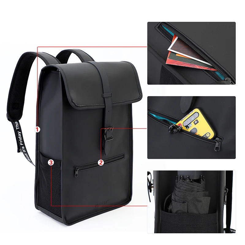 Advanced seam sealing and waterproof zipper technology in leather backpacks