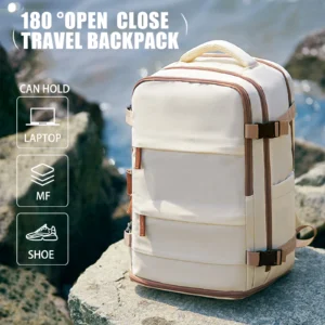 Premium Nylon Unisex Travel Backpack 40x20x25 Ryanair Cabin Size with Laptop Compartment