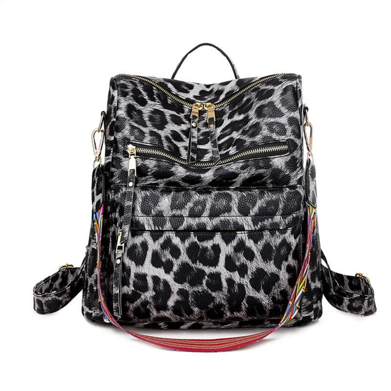 Premium Vintage Brown Leather Women's Convertible Backpack Purse for Travel and Everyday Use