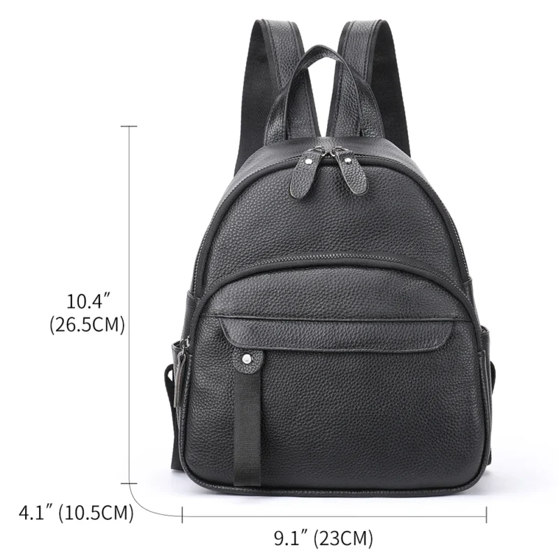 Premium Genuine Leather Women's Laptop Backpack with Anti-theft Protection - Image 6