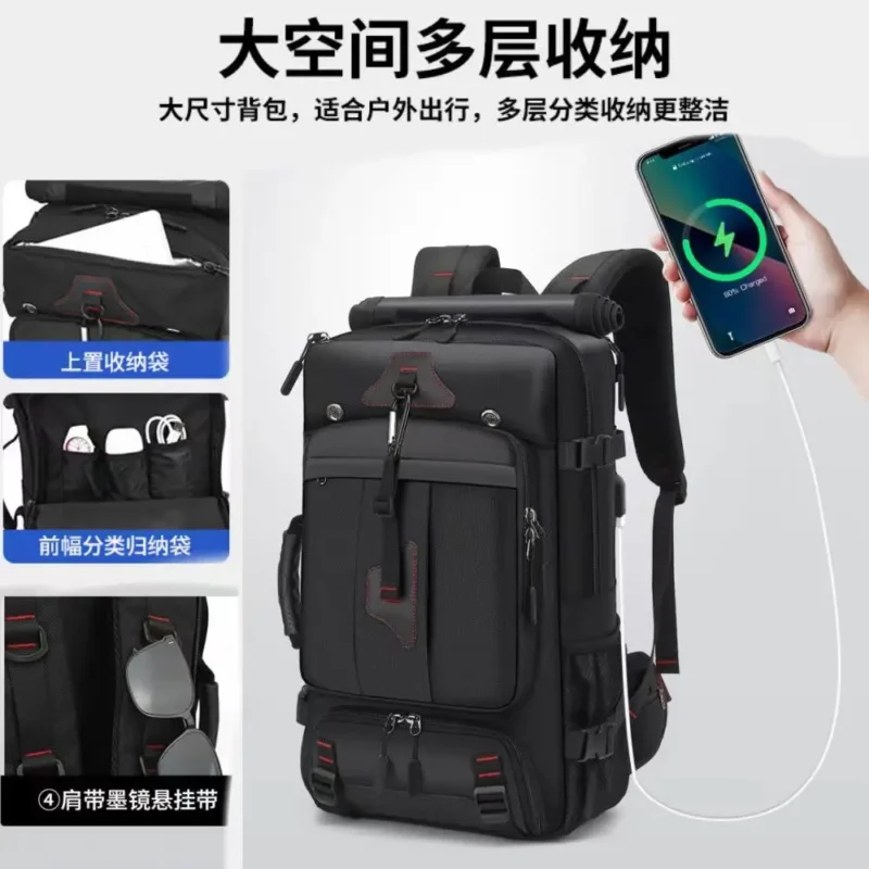 Premium Oxford Urban Travel Backpack with Laptop Compartment and Large Capacity for Hiking - Image 4