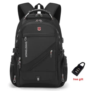 Premium Waterproof Oxford 17-20 Inch Laptop Backpack with USB Charging Port for Travel and Business