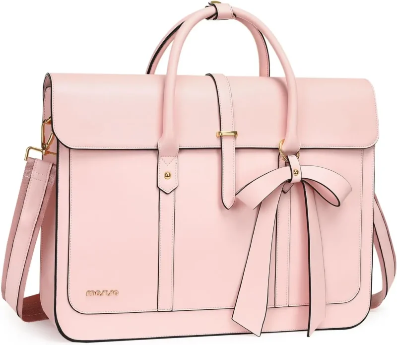 Premium PU Leather Laptop Backpack for Women 15-16 Inch Waterproof Computer Bag with Multiple Compartments - Image 7